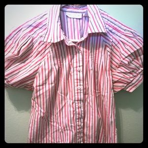 Short sleeve button down top